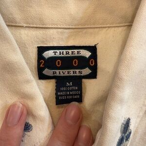 Three Rivers Women's Cream Button Down Shirt